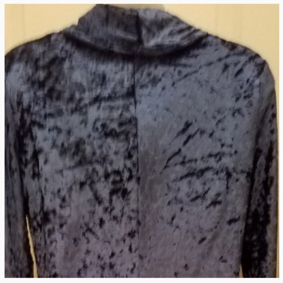 Blue Crushed Velvet Duster 5πrated Size 2XL in - Picture 7 of 7